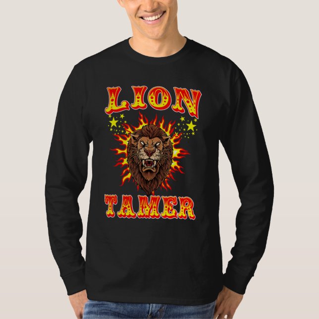 Camiseta Lion Tamer Trainer Circus Funcionarios Carnaval Ar (Frente)
