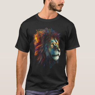 Camiseta Lion Trabalho de arte Fantasy Zoo Lion