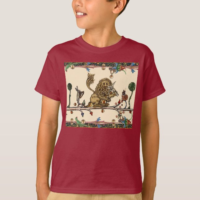 Camiseta Lion Violinista MÚSICA BESTIAL MEDIEVAL, (Frente)