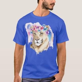 Camiseta Lion Watercolor Colorful lion Art 