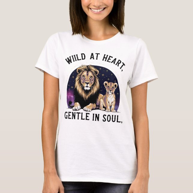 Camiseta "Lioness & Cub - Arte da Maternidade Selvagem" (Frente)