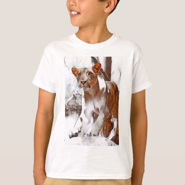 Camiseta Lioness digitalmente editada T-Shirt (Frente)