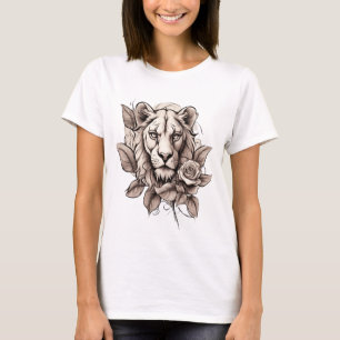 Camiseta Lioness Ink: Onde a Majestade da Natureza Conhece 