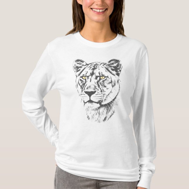 Camiseta Lioness Yellow Eyes (Frente)