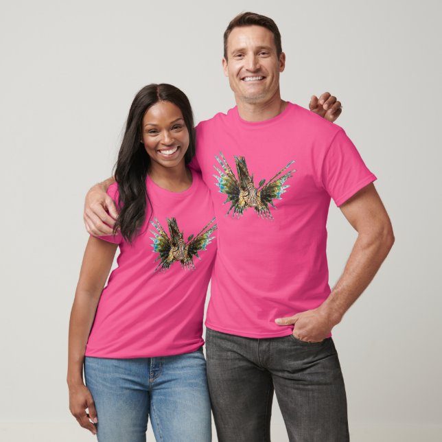 Camiseta Lionfish - Design abstrato - Corte de uma foto | (Unissex)