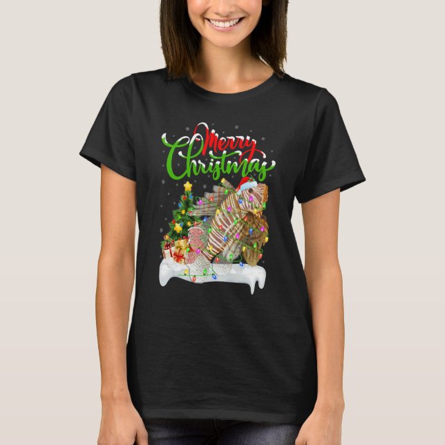 Camiseta Lionfish   Xmas Decorations Santa Lionfish Christm (Frente)