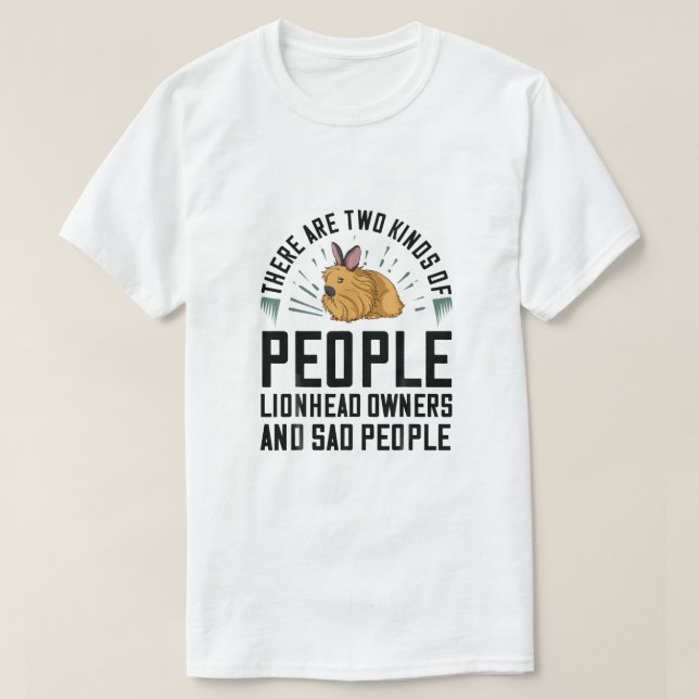 Camiseta Lionhead Rabbit Gift Bunny Engraçado (Frente do Design)