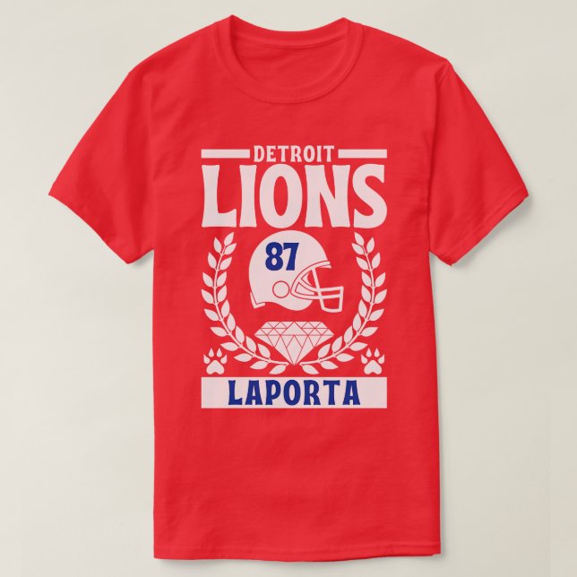 Camiseta Lions Sam Laporta 87 American (Frente do Design)