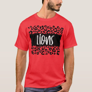 Camiseta Lions Team Mascot School Spirit Game Night Lepard
