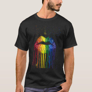 Camiseta Lip Bite Orgulho gay Rainbow Flag Drit Lgbt LGBT L