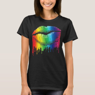 Camiseta Lip Bite Orgulho gay Rainbow Flag Drit Lgbt LGBT L