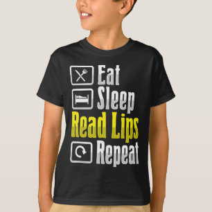 Camiseta Lip Lendo ASL Gesto de Mão surdo Ausente Audição P