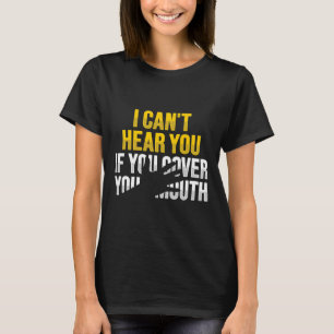 Camiseta Lip Lendo ASL Gesto de Mão surdo Ausente Audição P