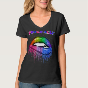Camiseta Lip Proud Ally Lgbtq Gay E Orgulho Lésbico Rainbo
