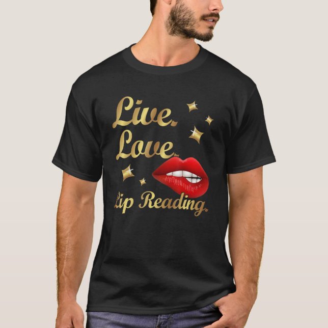 Camiseta Lip Reading - sign language Deaf Awareness Deaf Pr (Frente)
