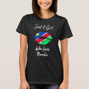 Camiseta Lip Women's Girls Love Flag Namíbia