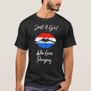 Camiseta Lip Women's Girls Love Flag Paraguai