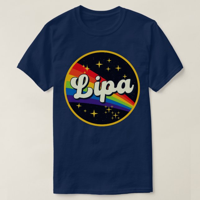 Camiseta Lipa Rainbow No Space Vintage Style (Frente do Design)
