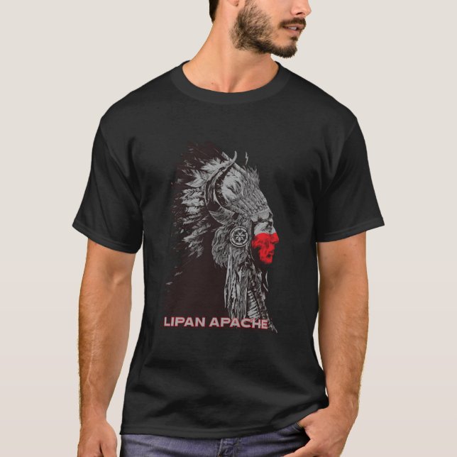 Camiseta Lipan Apache American Indian Proud Chefe Respeito (Frente)