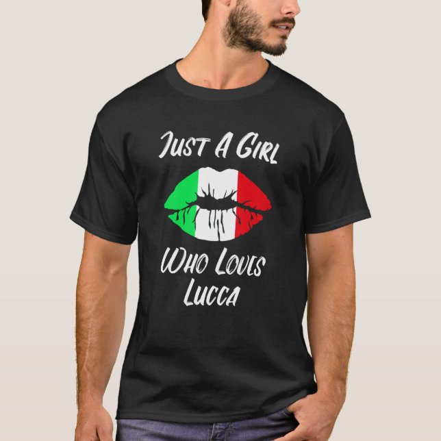 Camiseta Lips and Mouth Love Italian Flag Lucca (Frente)