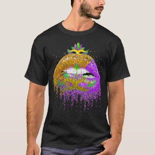 Camiseta Lips Masquerade Women Gift Costume Party Mardi Gra