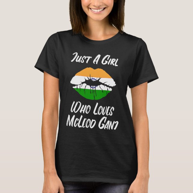 Camiseta Lips Mouth Love Indian Flag McLeod Ganj (Frente)