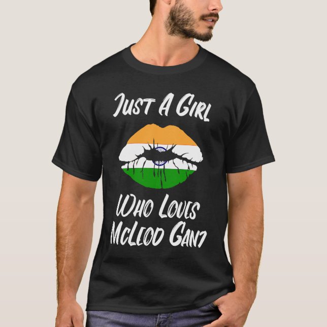 Camiseta Lips Mouth Love Indian Flag McLeod Ganj (Frente)