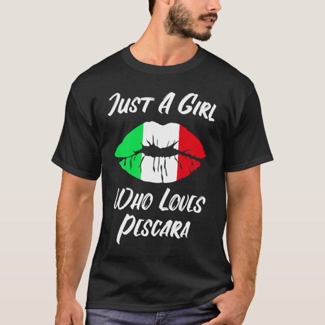Camiseta Lips Mouth Love Italian Flag Pescara (Frente)