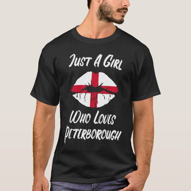 Camiseta Lips Mouth Love Saint George's Cross Flag Peterbor (Frente)