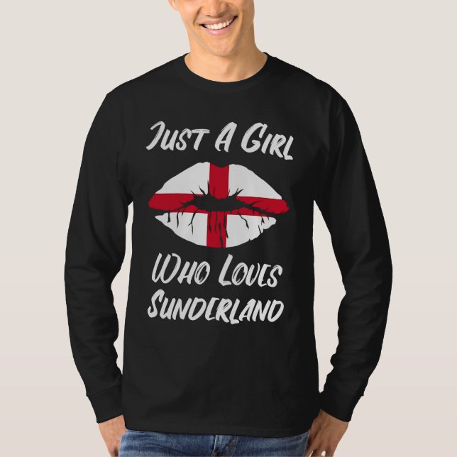 Camiseta Lips Mouth Love Saint George's Cross Flag Sunderla (Frente)