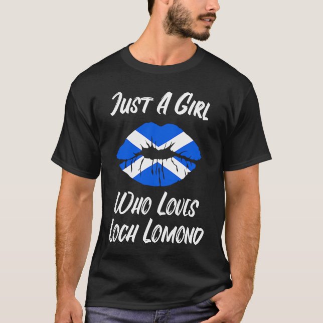 Camiseta Lips Mouth Love Scottish Flag Hole Lomond (Frente)