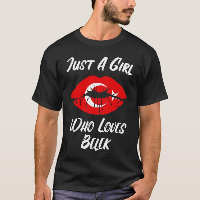 Camiseta Lips Mouth Love Turkish Flag Belek (Frente)