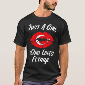 Camiseta Lips Mouth Love Turkish Flag Fethiye