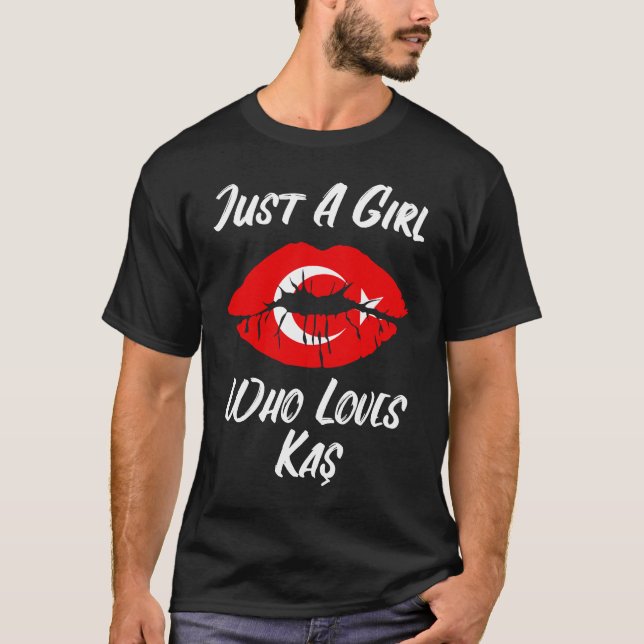 Camiseta Lips Mouth Love Turkish Flag Kas (Frente)