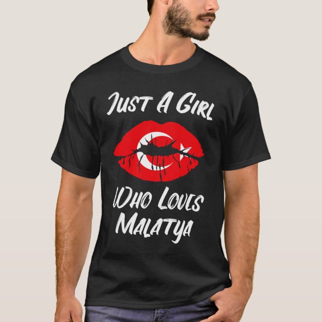 Camiseta Lips Mouth Love Turkish Flag Malatya (Frente)