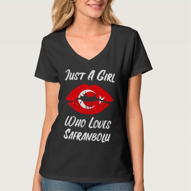Camiseta Lips Mouth Love Turkish Flag Saffranbolu (Frente)
