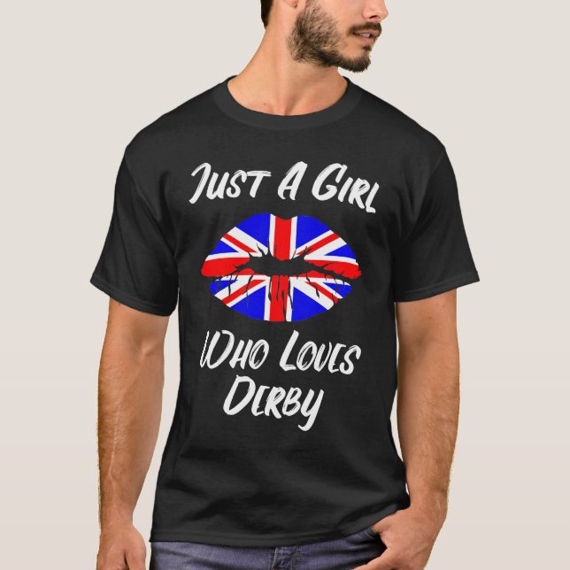Camiseta Lips Mouth Love Union Jack Flag Derby (Frente)