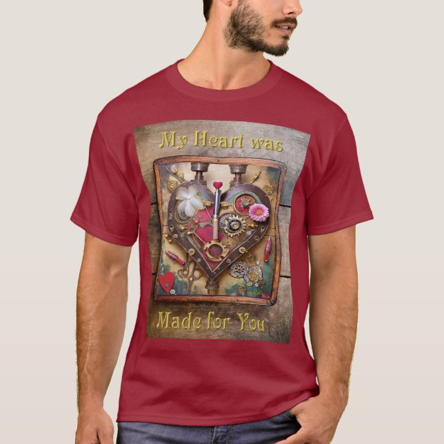 Camiseta Lipstick Flores Heart Steampunk Series (Frente)