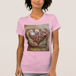 Camiseta Lipstick Flores Heart Steampunk Series