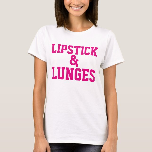 Camiseta LÍPSTICK & LUNGES caixas e t-shirts (Frente)