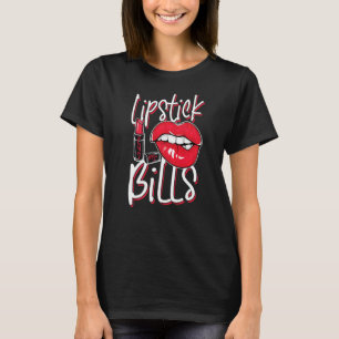 Camiseta Lipstick paga minhas contas para mulheres com bato