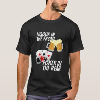 Camiseta Líquido No Poker Da Frente Na Parte Traseira