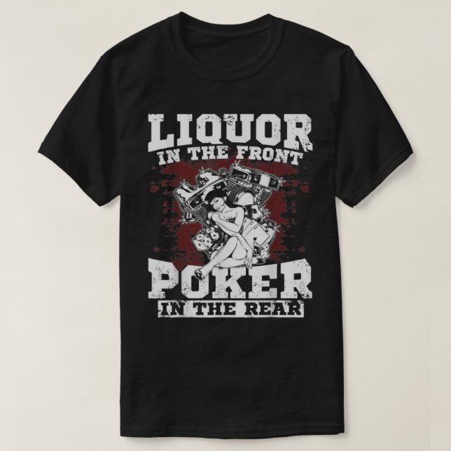 Camiseta Líquido No Poker Da Frente Na Parte Traseira De 10 (Frente do Design)