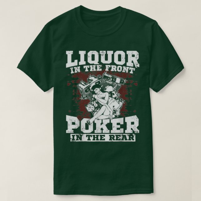 Camiseta Líquido No Poker Da Frente Na Parte Traseira De 10 (Frente do Design)