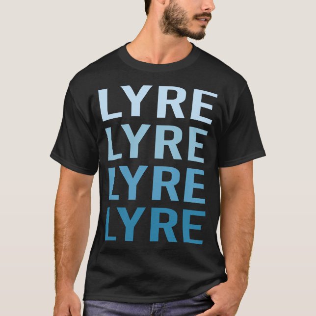 Camiseta Lira de Texto Azul (Frente)