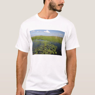 Camiseta Lírios de água e sawgrass nos everglades da Flórid