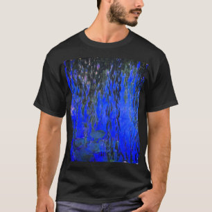 Camiseta Lírios de água monet e ramificações de salgueiro