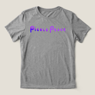 Camiseta lisa para mulheres Pickle Peace roxa