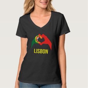 Camiseta Lisboa Cidade Portuguesa Amor Bandeira de Portugal