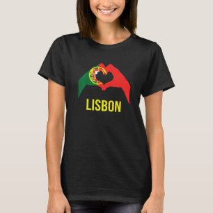 Camiseta Lisboa Cidade Portuguesa Amor Bandeira de Portugal